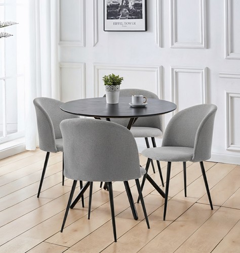 Dining set small black round - dining,