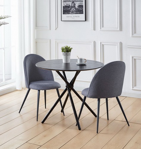 Dining set small round black - set,,