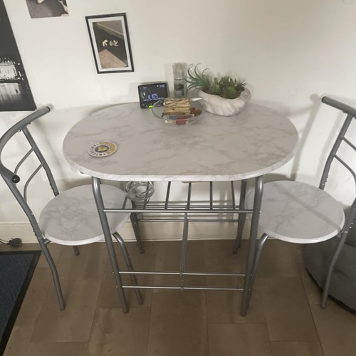 Small table and - 2, chairs
